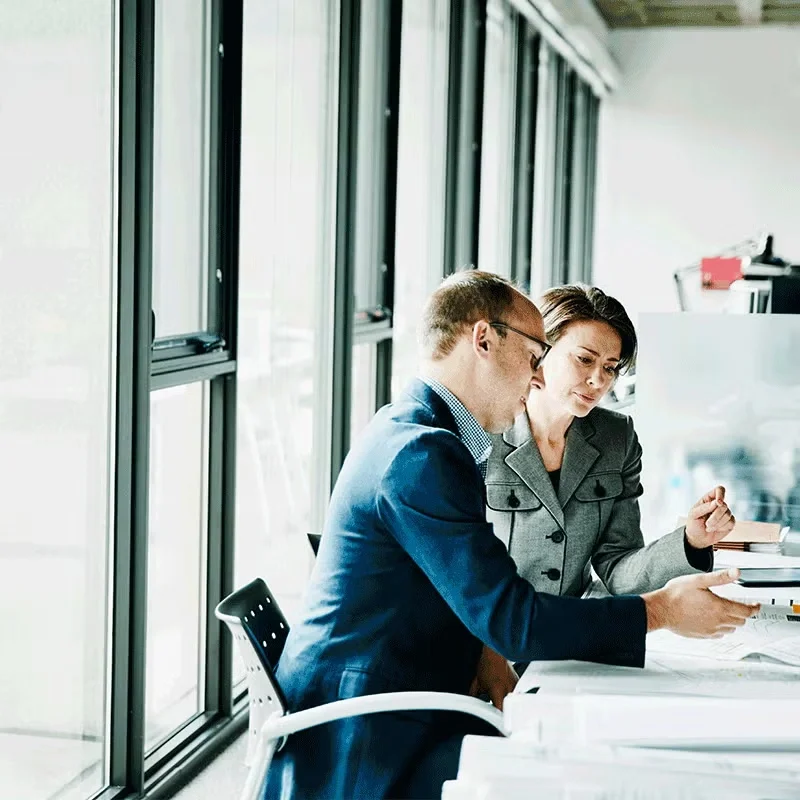 coworkers working together at a table